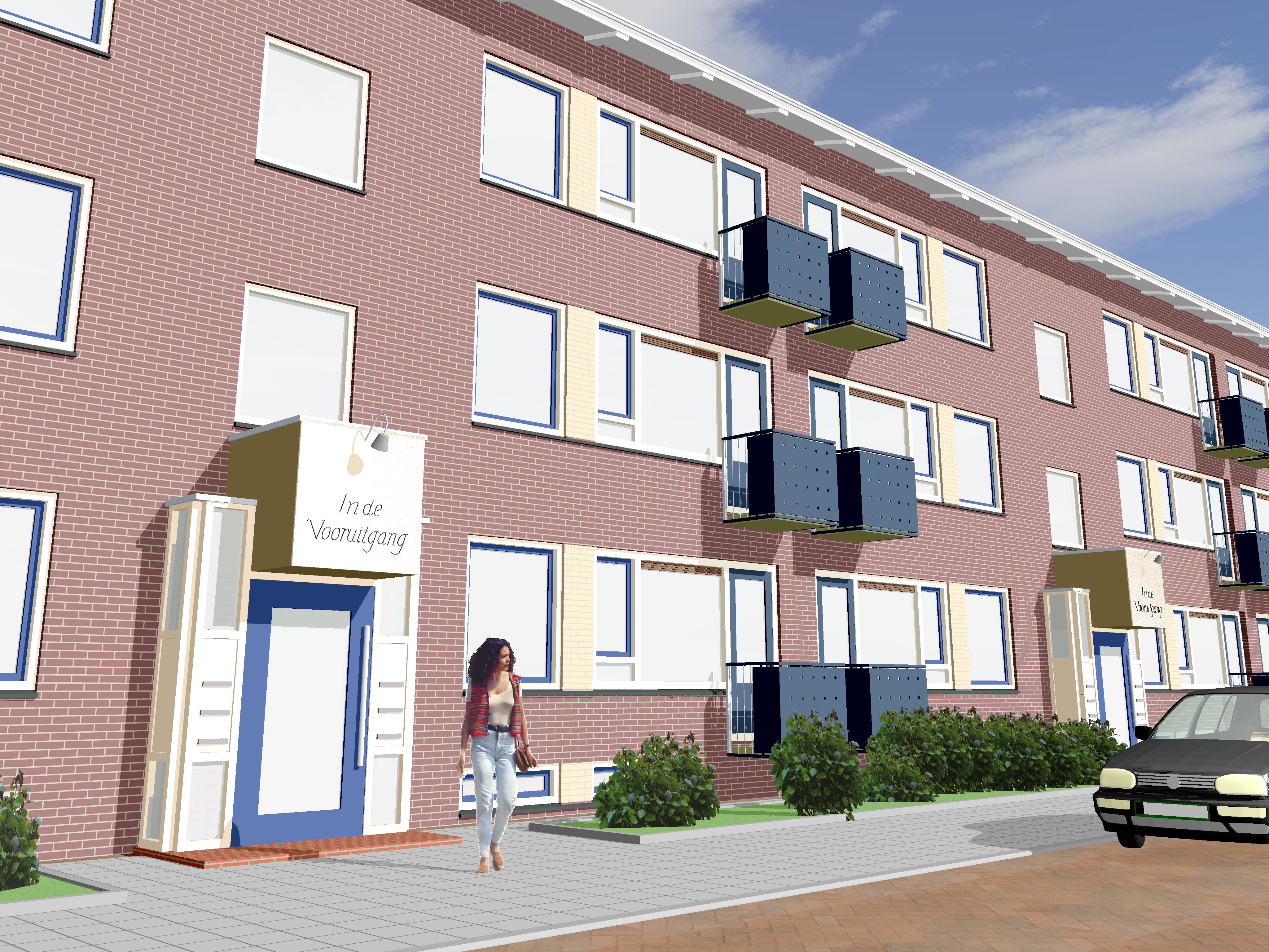 diverse renovaties met nieuwe entree's Prinsenhof Leidschendam - 1